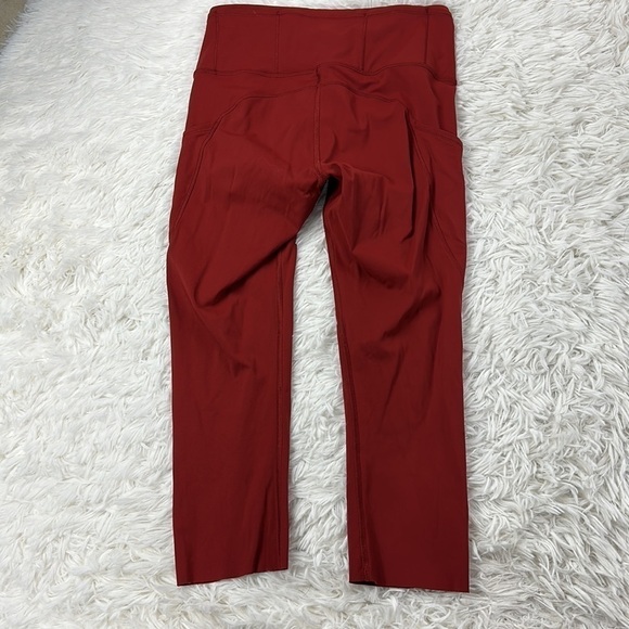Lululemon Fast & Free Crop II *Nulux 19" Dark Sport Red - Picture 6 of 6